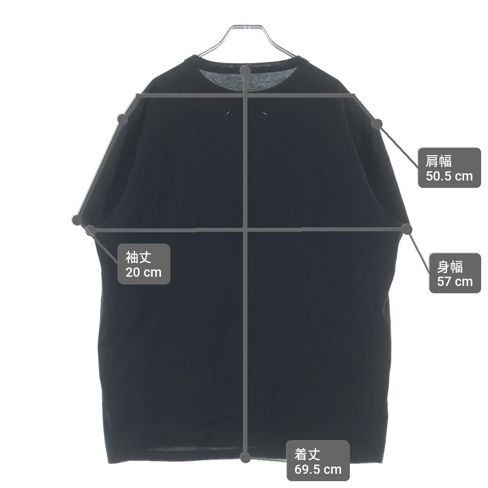 Maison Margiela(メゾンマルジェラ) フロントロゴ刺繍半袖Tシャツ 半袖カットソー S30GC0701 S22816 ブラック