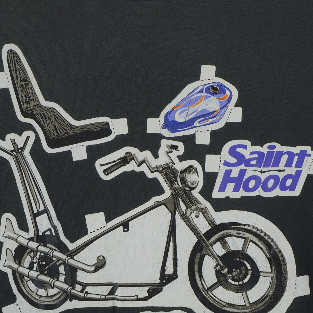 SAINT MICHAEL(セントマイケル) 23SS ×NEIGHBORHOOD ネイバーフッド ヴィンテージ加工 半袖Tシャツカットソー SM-S23-0000-114 グレー