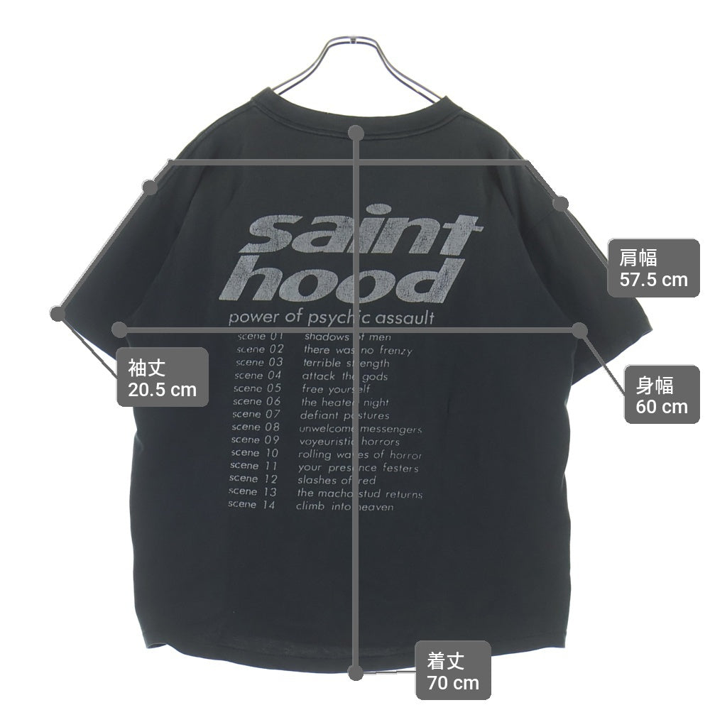 SAINT MICHAEL(セントマイケル) 23SS ×NEIGHBORHOOD ネイバーフッド ヴィンテージ加工 半袖Tシャツカットソー SM-S23-0000-114 グレー