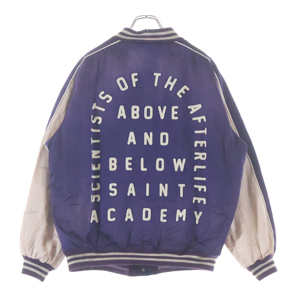SAINT MICHAEL(セントマイケル) 22AW × SHERMER ACADEMY シャーマーアカデミー ヴィンテージ加工スカジャン ブルゾン SM-A22-0000-064 パープル