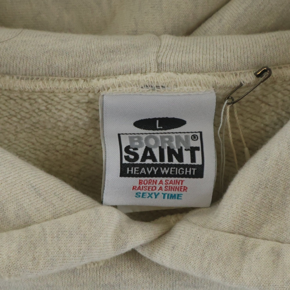 SAINT MICHAEL(セントマイケル) 24SS×Born × Raised Paint ボーンレイズド 総柄ペイントパーカー SM-YS3-0000-C11 ベージュ