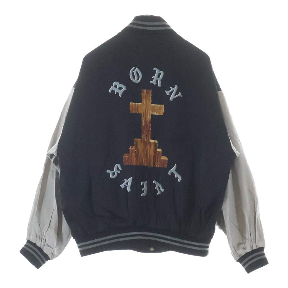 SAINT MICHAEL(セントマイケル) 24SS SATIN JACKET サテンジャケット スカジャン SM-YS8-0000-C12 ブラック