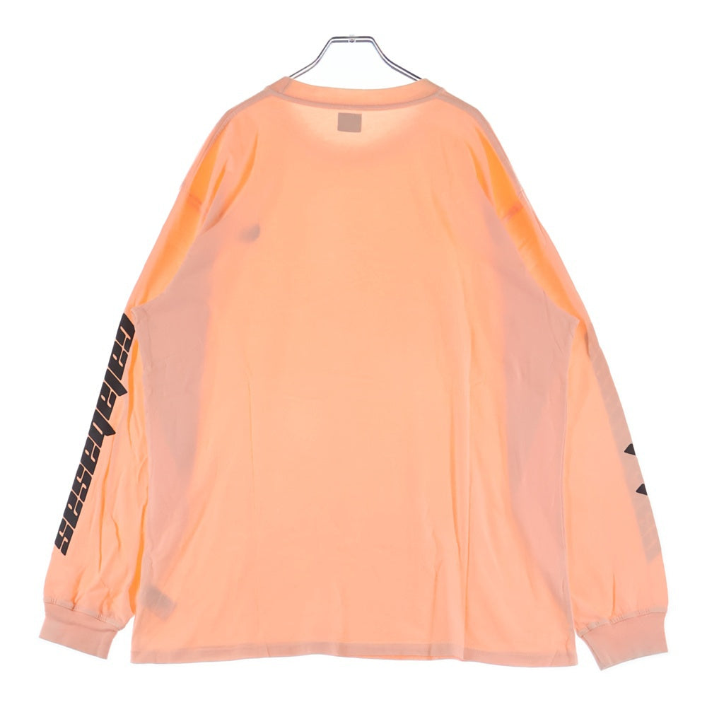 YEEZY(イージー) ×CALABASAS LONG SLEEVE ×カラバサス リングスリーブ 袖プリント長袖カットソー オレンジ