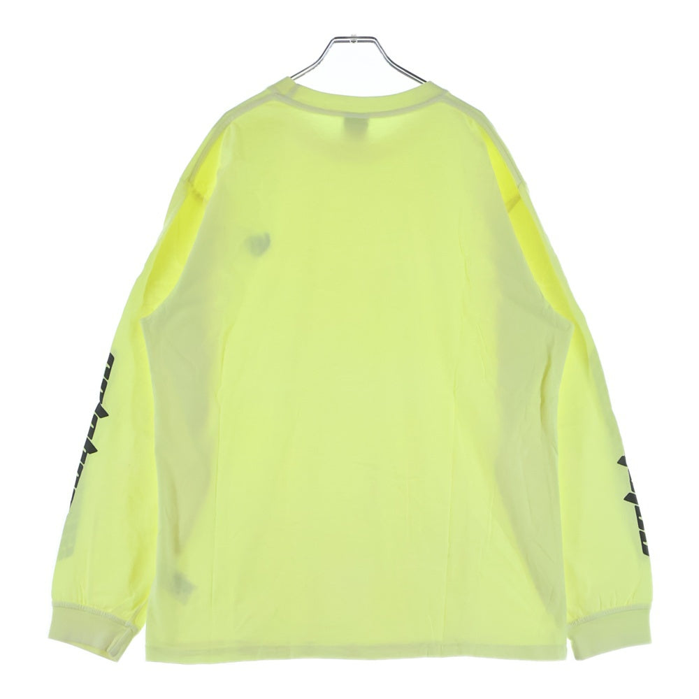 YEEZY(イージー) ×CALABASAS LONG SLEEVE ×カラバサス リングスリーブ 袖プリント長袖カットソー イエロー