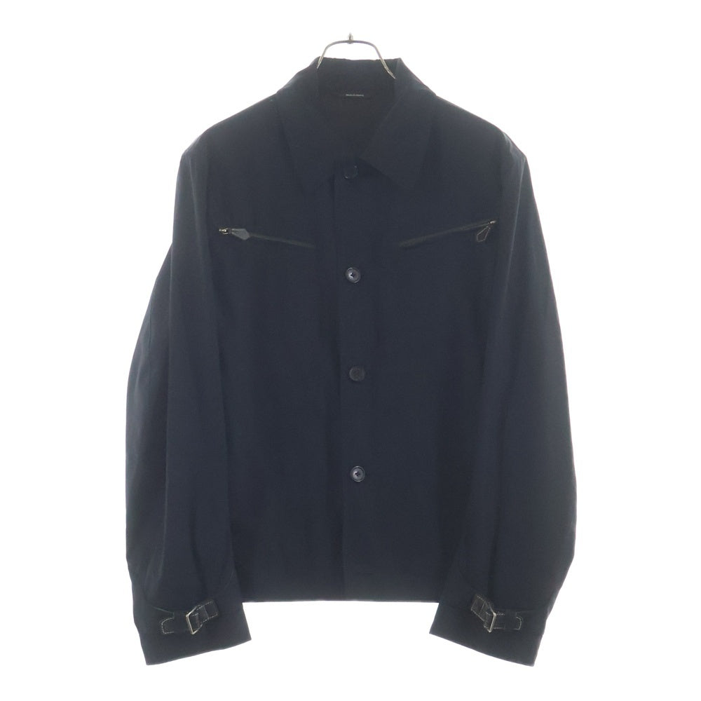 HERMES(エルメス) コットン ボタンアップ シャツジャケット ブラック