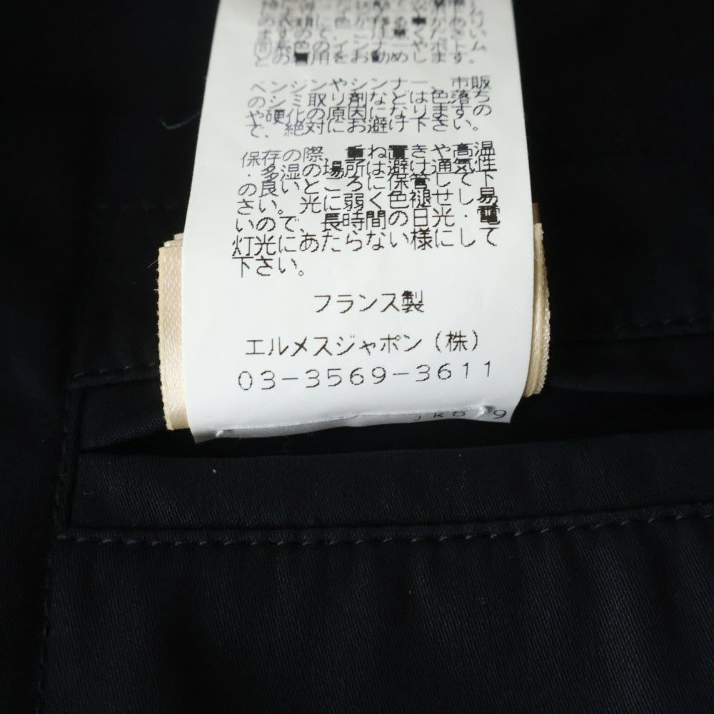 HERMES(エルメス) コットン ボタンアップ シャツジャケット ブラック