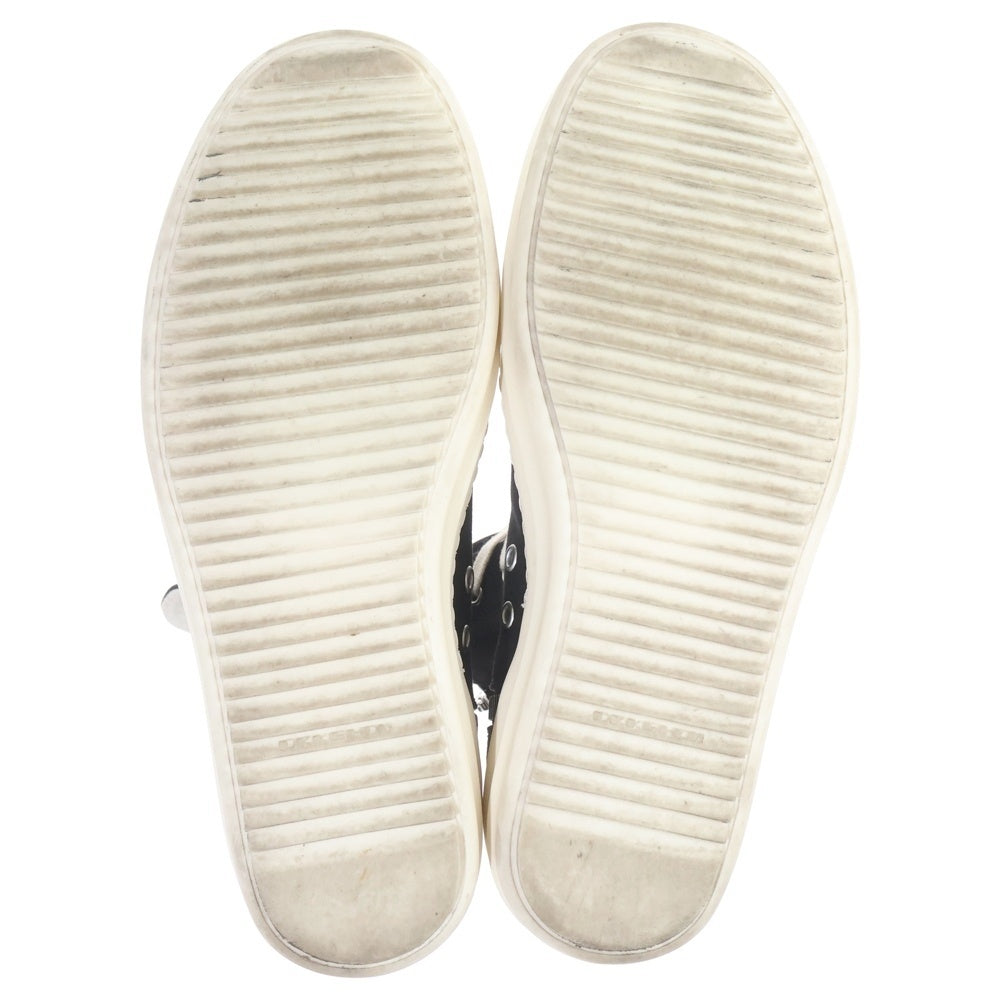 Rick Owens DRKSHDW(リックオウエンス ダークシャドウ) 24AW スニーカーズ サイドジップキャンバスハイカットスニーカー DU02D2800 DOES1 ブラック