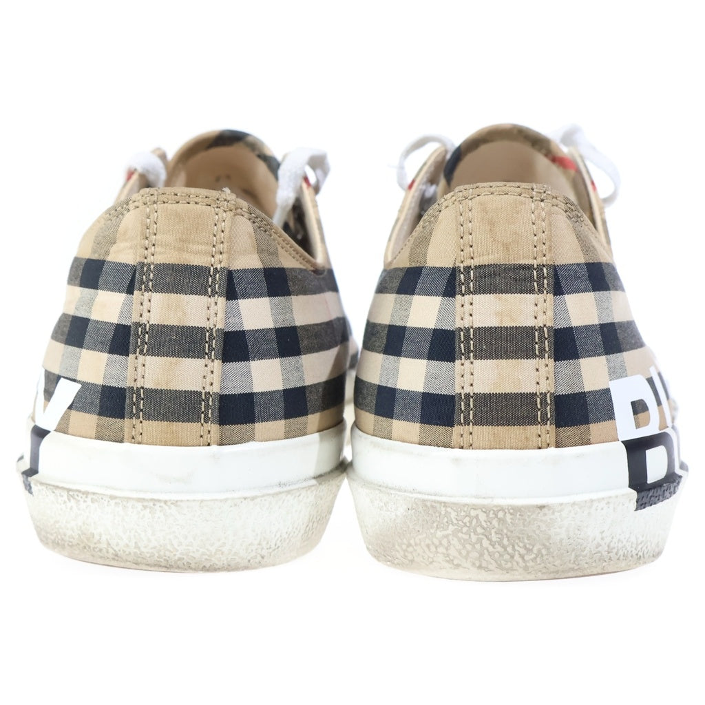 BURBERRY(バーバリー) ロゴプリント ノバチェック ローカットスニーカー ベージュ 8024149
