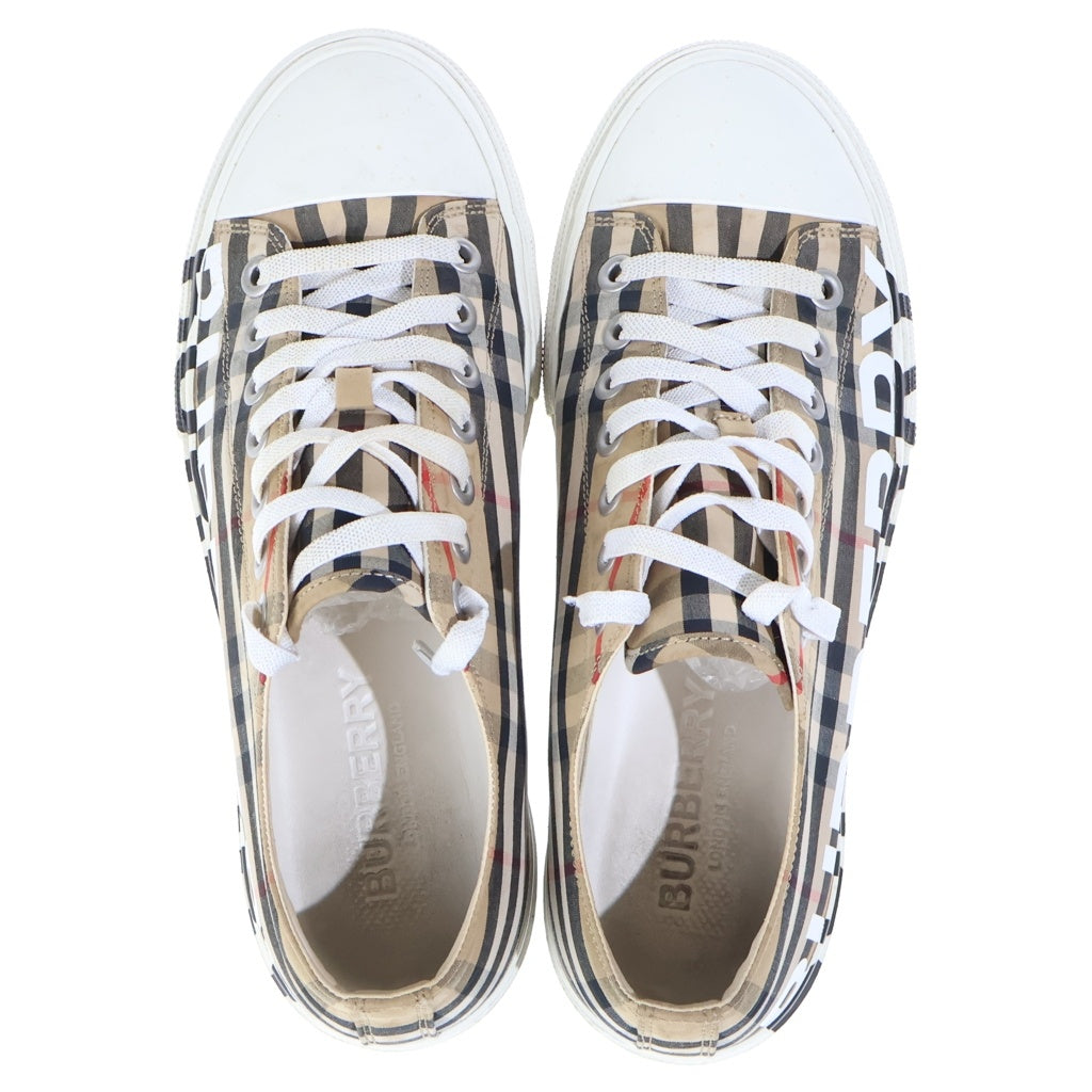 BURBERRY(バーバリー) ロゴプリント ノバチェック ローカットスニーカー ベージュ 8024149