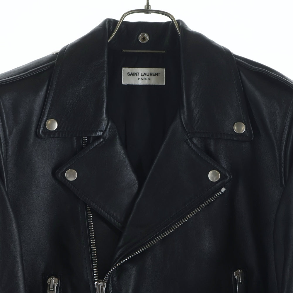 SAINT LAURENT PARIS(サンローランパリ) L01 クラシックモーターサイクル レザー ライダースジャケット ブラック 484284 Y5YA2