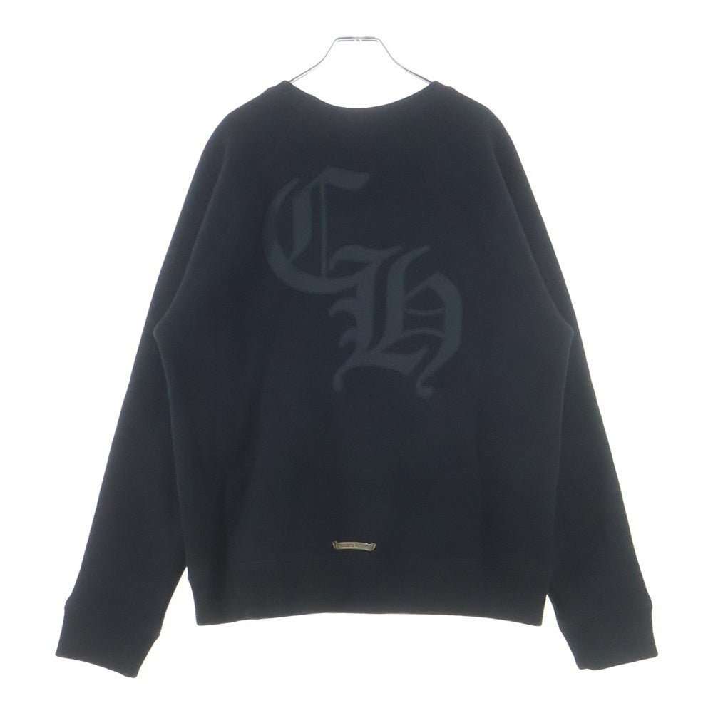 CHROME HEARTS(クロムハーツ) 25SS Y NOT Cemetery Cross Applique Embroidery Sweatshirt ワイノット セメタリークロス アップリケ刺繍 スウェットトレーナー ブラック