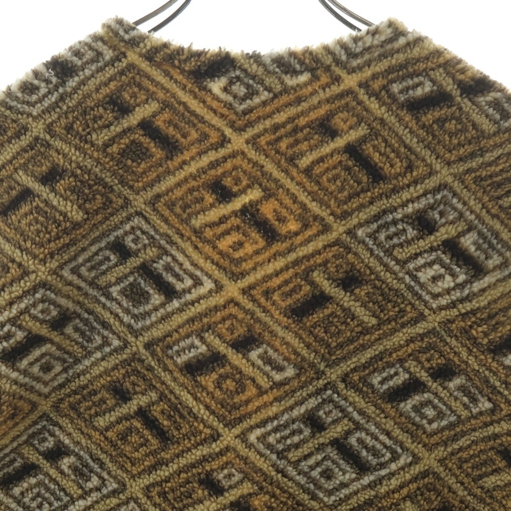orslow(オアスロー) AFRICAN PATTERN BOA FlEECE VEST アフリカンパターン ボアフリースベスト ブラウン