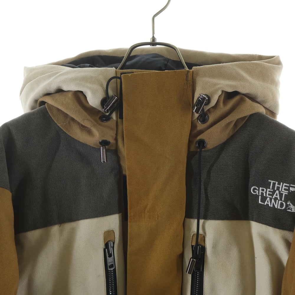 greatLand(グレイトランド) GREATMAN DOWN JACKET グレートマン ダウンジャケット フード付きジップアップダウンジャケット ブラウン