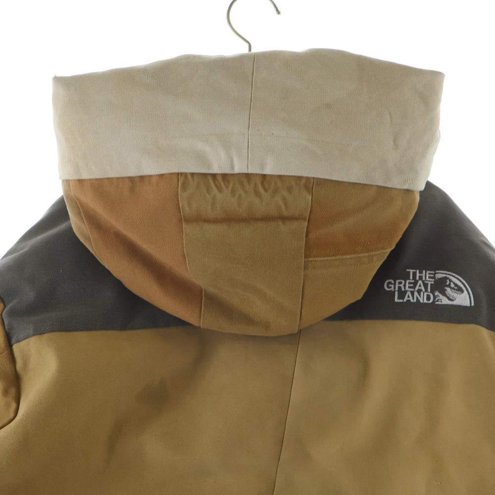 greatLand(グレイトランド) GREATMAN DOWN JACKET グレートマン ダウンジャケット フード付きジップアップダウンジャケット ブラウン