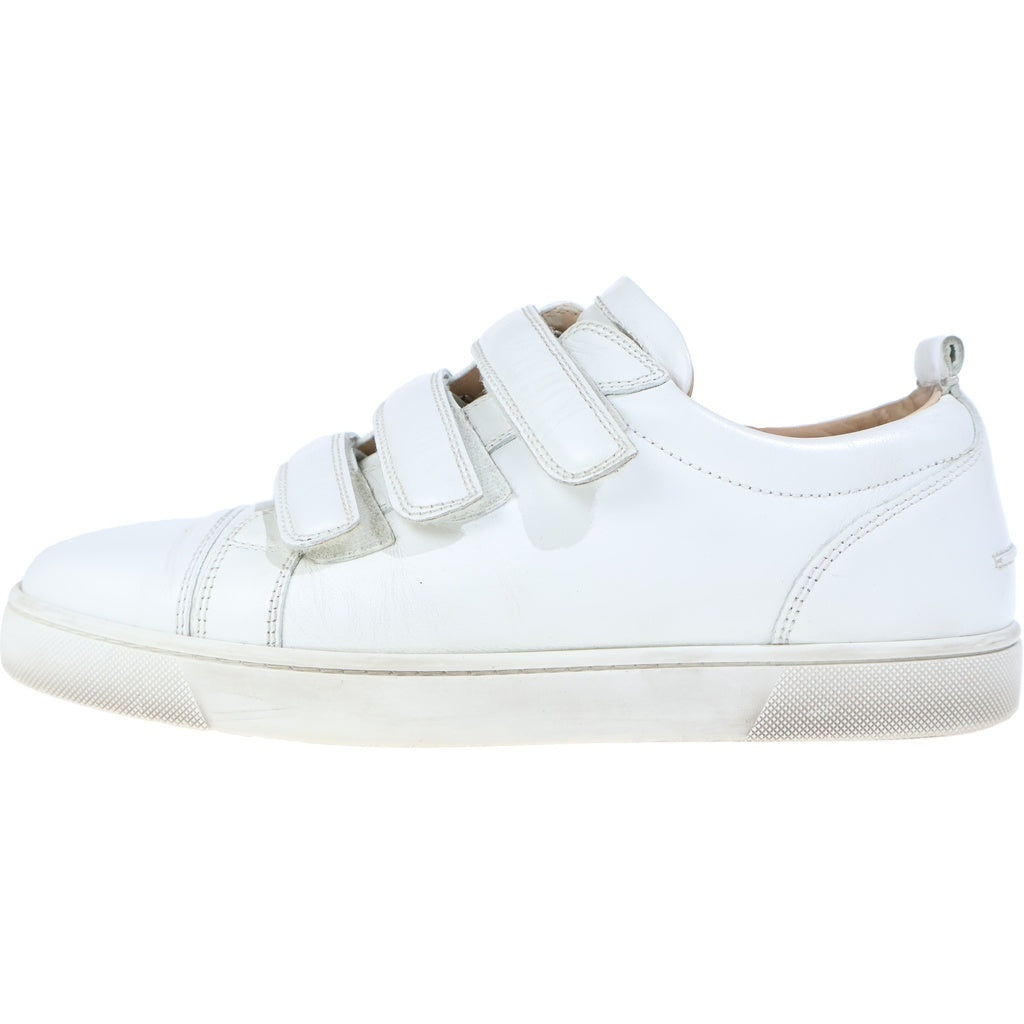 CHRISTIAN LOUBOUTIN(クリスチャンルブタン) KIDDO FLAT CALF キッドフラットカーフ ベルクロ ローカットスニーカー ホワイト