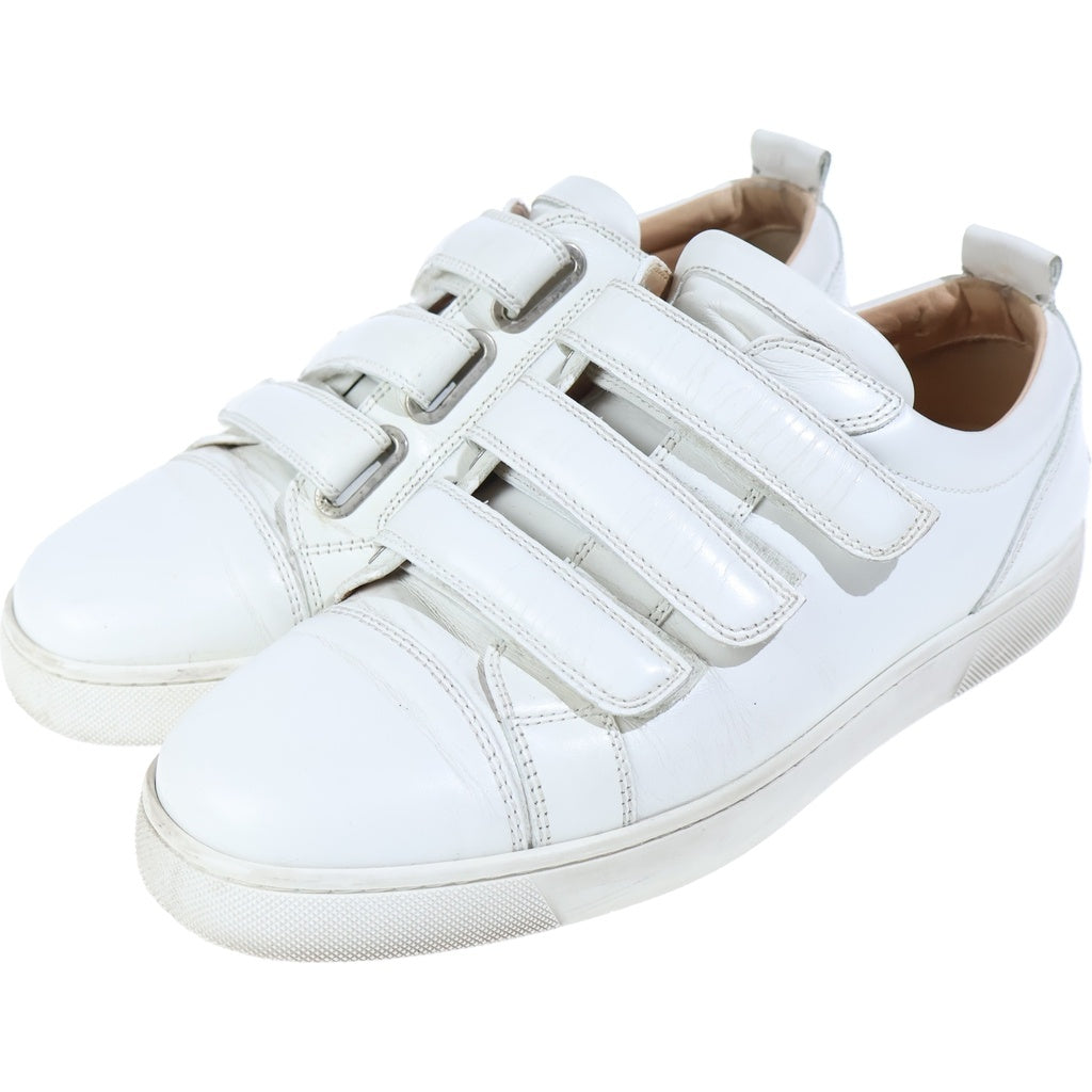 CHRISTIAN LOUBOUTIN(クリスチャンルブタン) KIDDO FLAT CALF キッドフラットカーフ ベルクロ ローカットスニーカー ホワイト