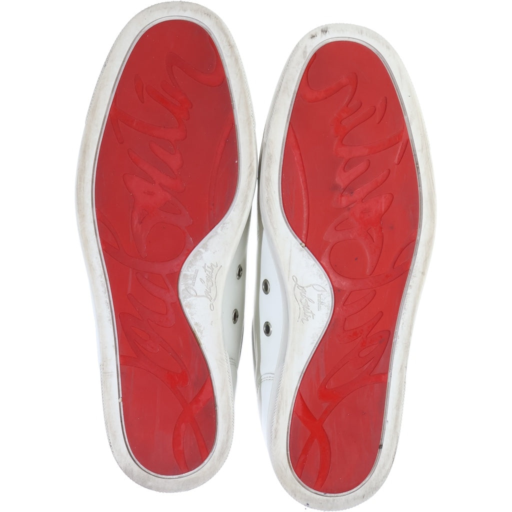CHRISTIAN LOUBOUTIN(クリスチャンルブタン) KIDDO FLAT CALF キッドフラットカーフ ベルクロ ローカットスニーカー ホワイト