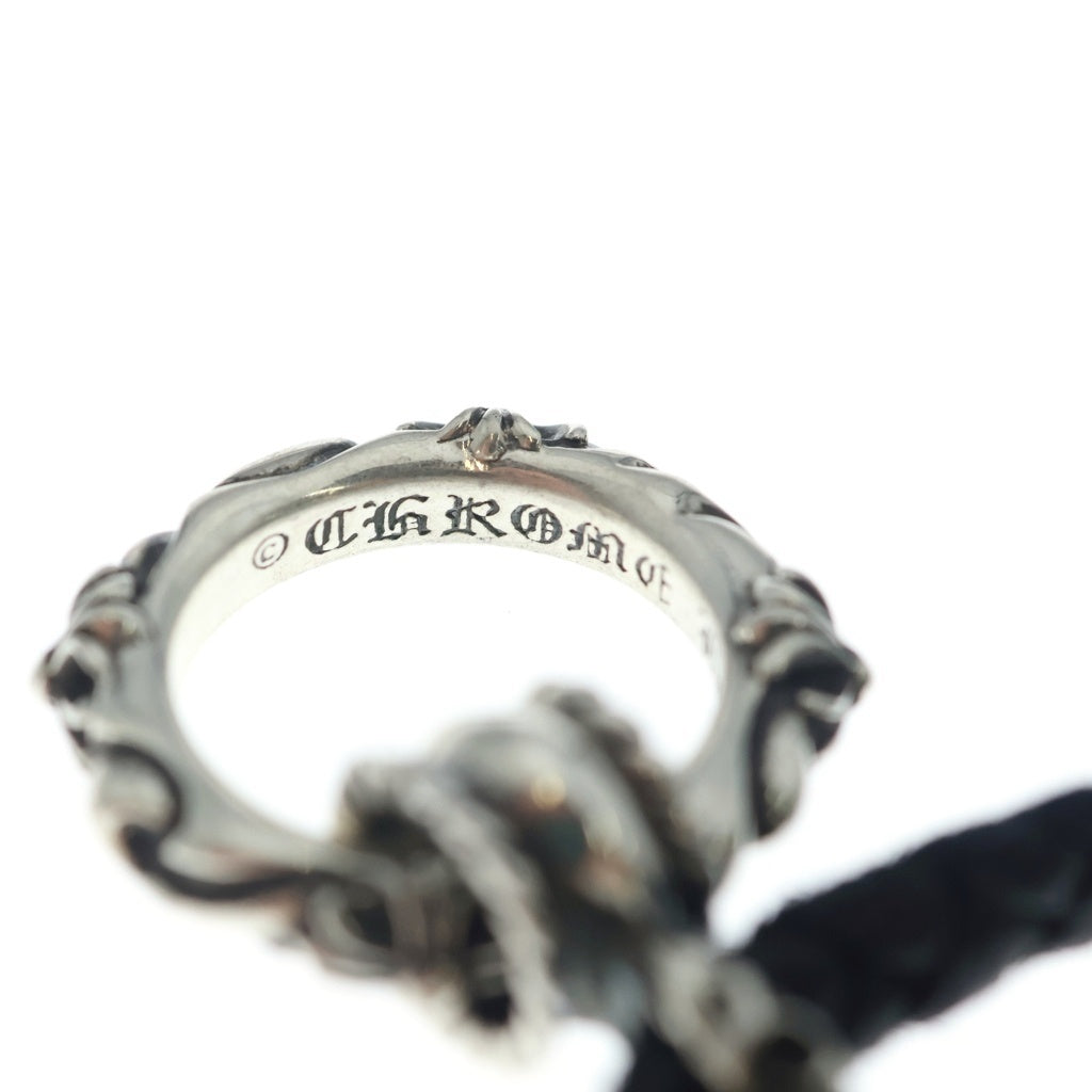CHROME HEARTS(クロムハーツ) EWLP SBTBAND アイウェアループ SBTバンドレザーブレイドネックレス ブラック/シルバー