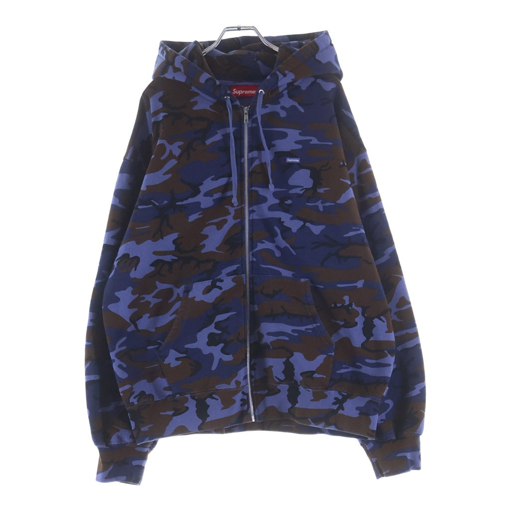 SUPREME(シュプリーム) 25SS Small Box Logo Zip Up Hooded Sweatshirt スモールボックスロゴ ジップアップフーデッドスウェットシャツ ブルー/ブラウン