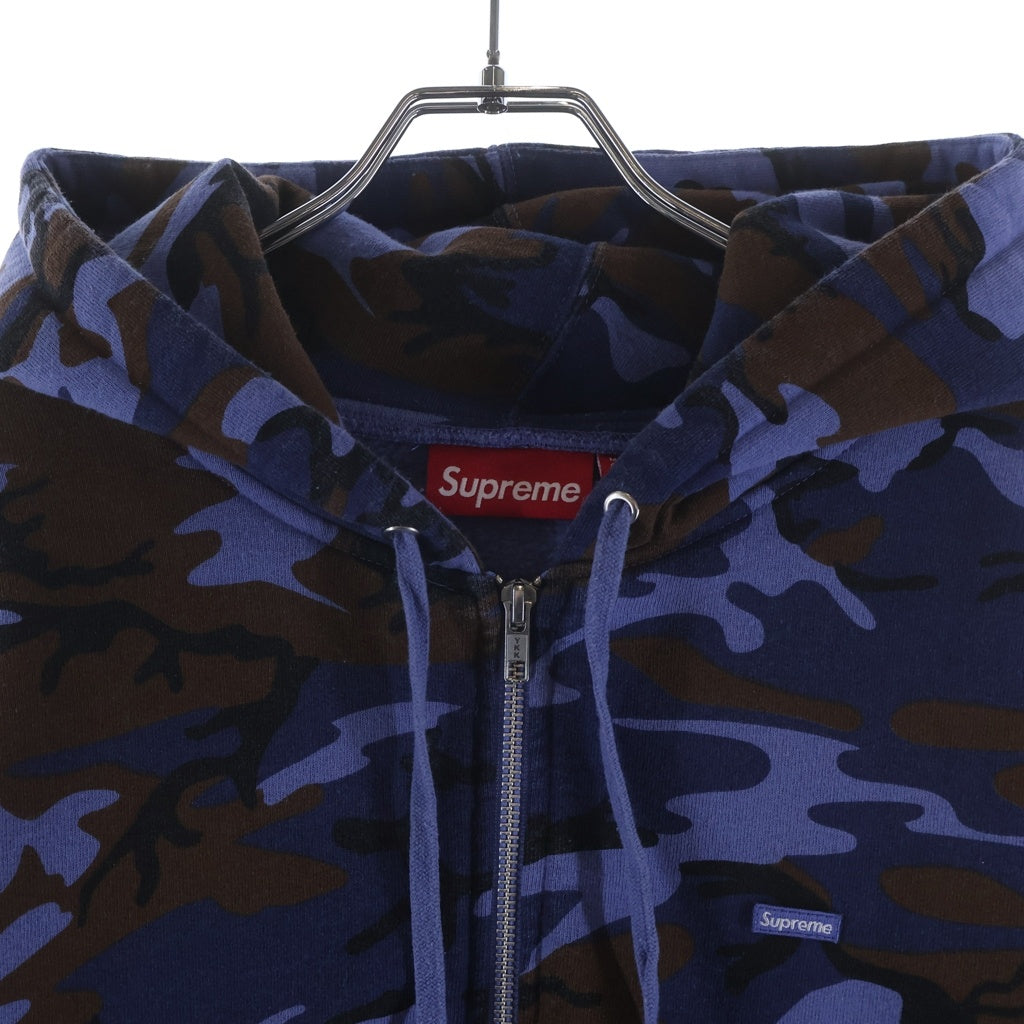 SUPREME(シュプリーム) 25SS Small Box Logo Zip Up Hooded Sweatshirt スモールボックスロゴ ジップアップフーデッドスウェットシャツ ブルー/ブラウン