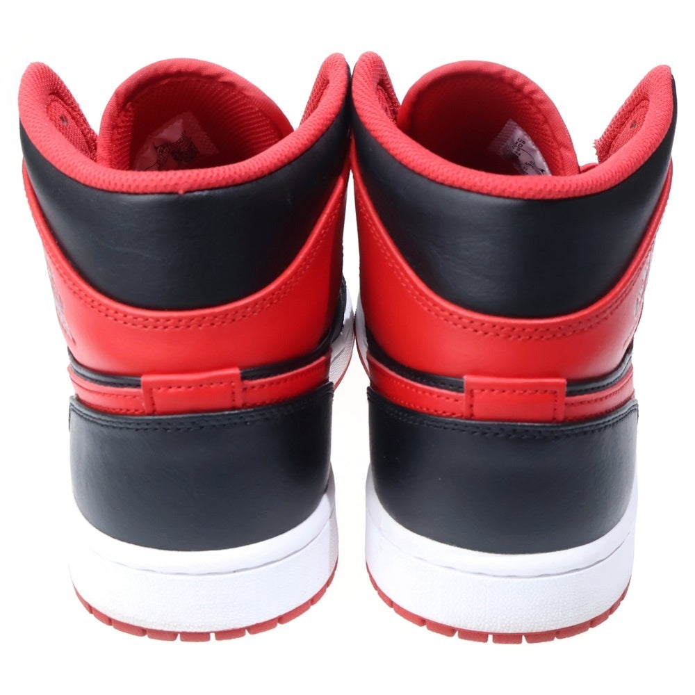 NIKE(ナイキ) AIR JORDAN 1 MID BRED TOE DQ8426-060 エアジョーダン 1 ブレッド トゥ レザーミッドカットスニーカー シューズ ブラック/レッド US10/28.0cm