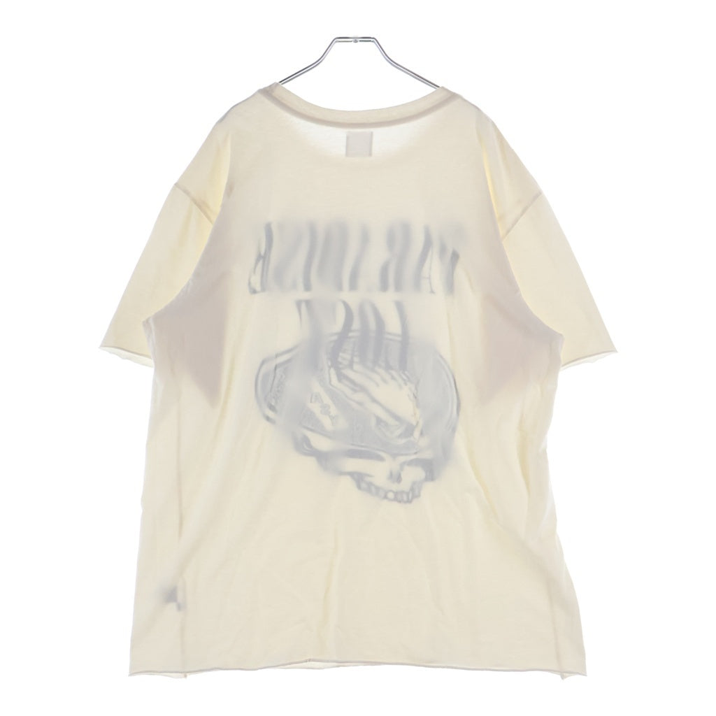 ALCHEMIST(アルケミスト) フロントプリント ヴィンテージ加工 半袖クルーネックTシャツ ホワイト