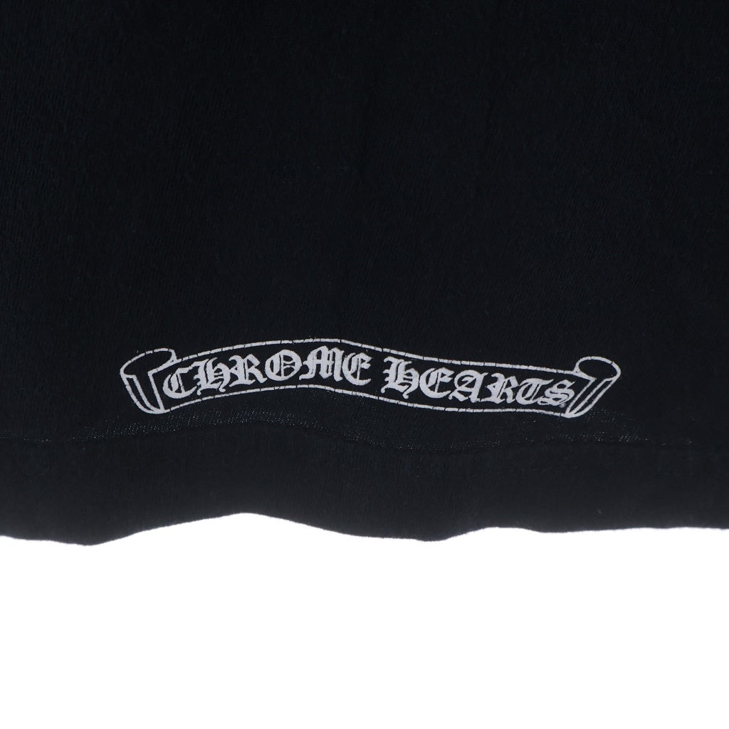 CHROME HEARTS(クロムハーツ) NECK LOGO S/S TEE ネックロゴ プリント半袖Tシャツ カットソー ブラック