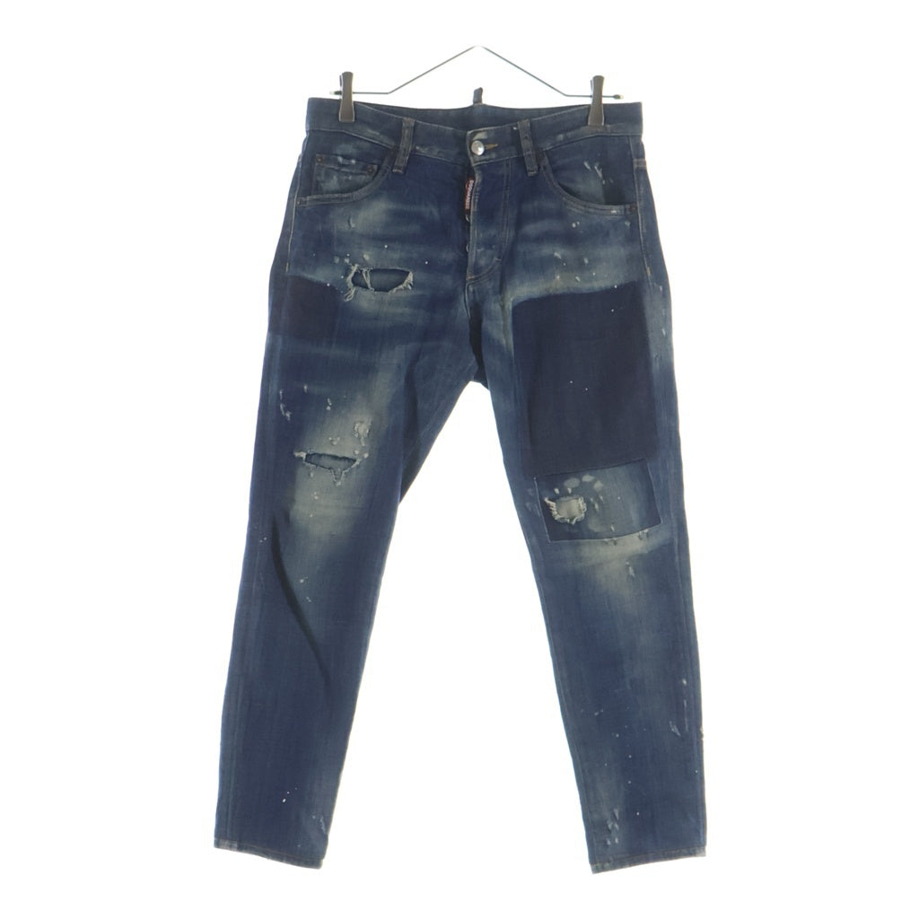 DSQUARED2(ディースクエアード) TIDY BIKER ダメージ加工 スキニーデニムパンツ S74LB0438 S30342 インディゴ