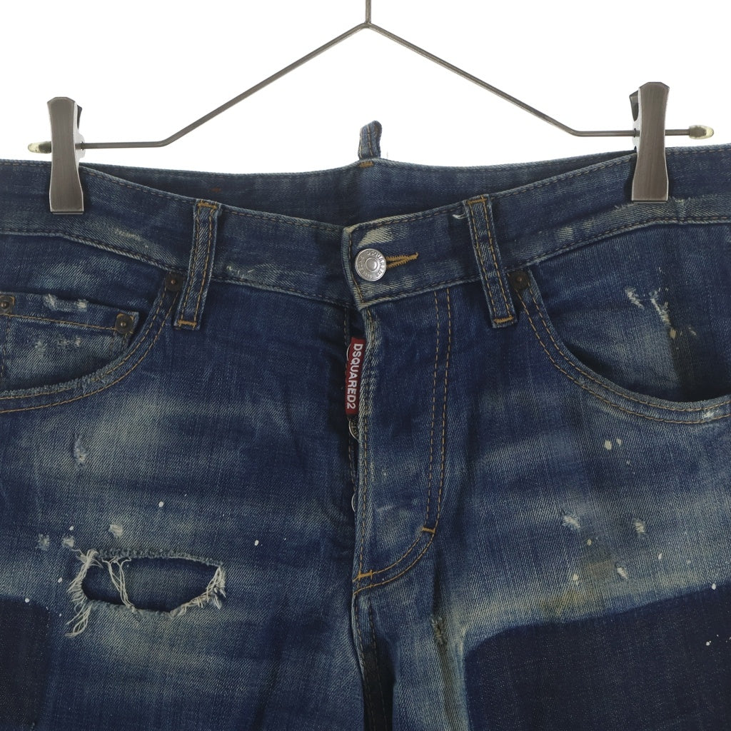 DSQUARED2(ディースクエアード) TIDY BIKER ダメージ加工 スキニーデニムパンツ S74LB0438 S30342 インディゴ