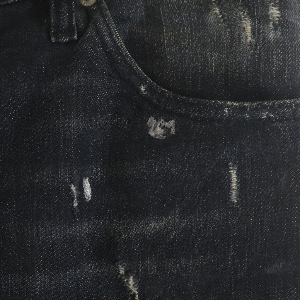 DSQUARED2(ディースクエアード) M.B.Jean ダメージ加工デニムパンツ ブラック S74LA0806