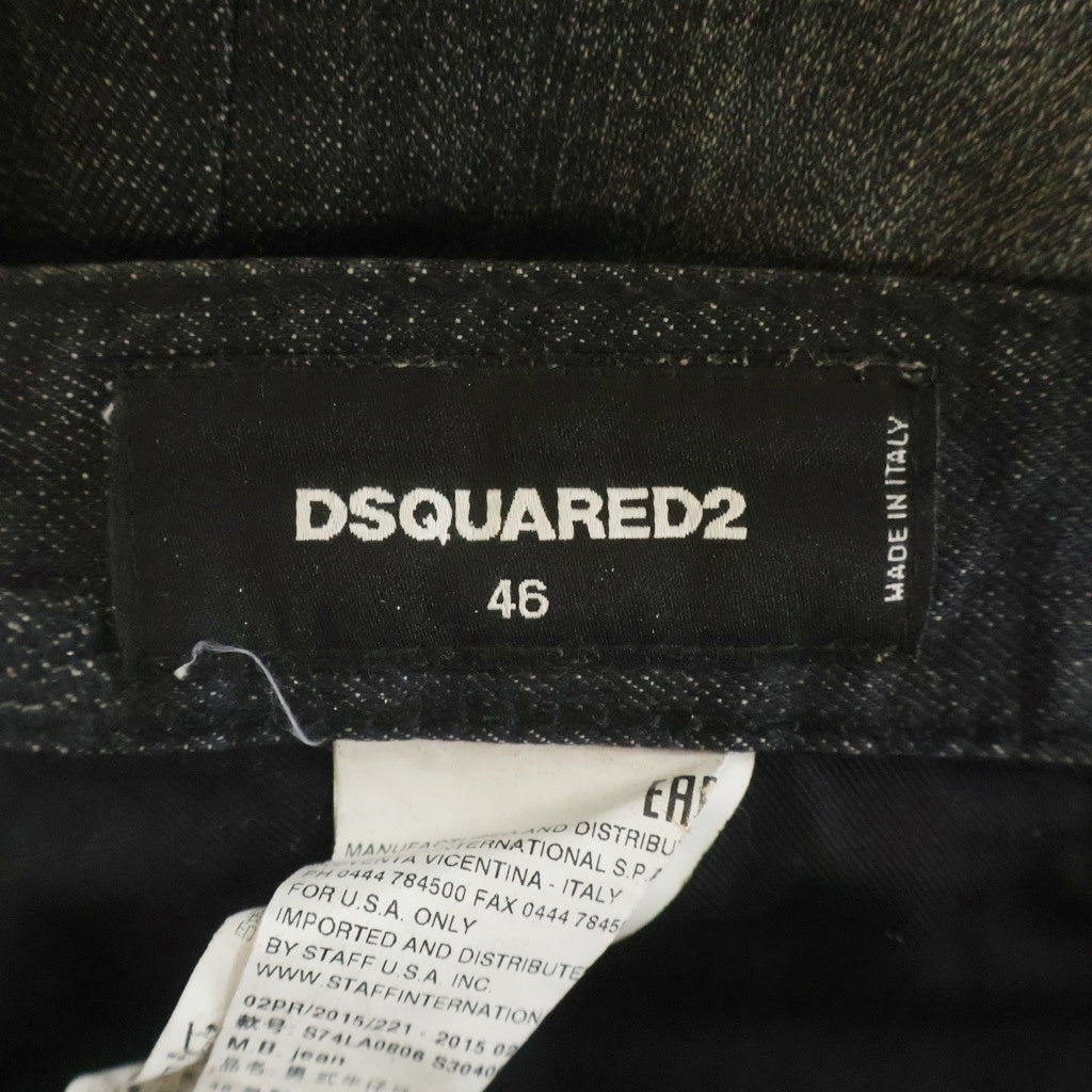 DSQUARED2(ディースクエアード) M.B.Jean ダメージ加工デニムパンツ ブラック S74LA0806