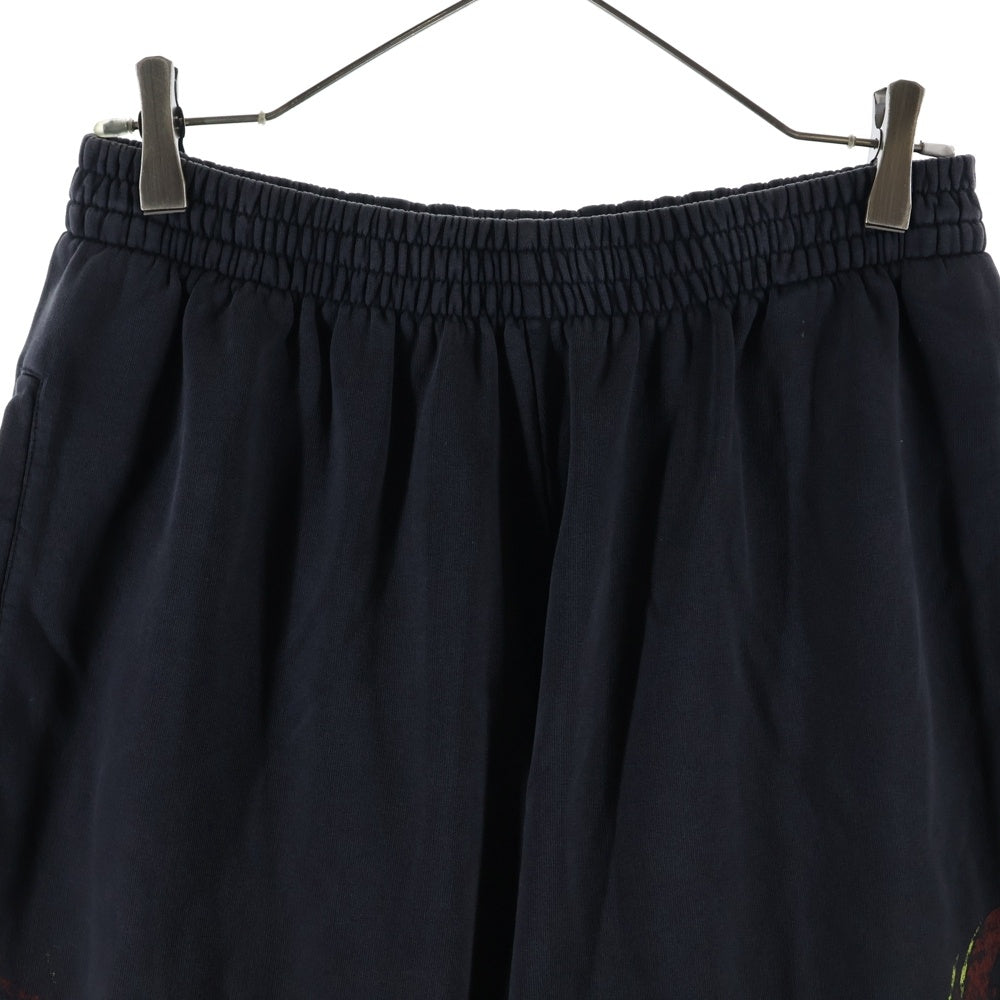 BALENCIAGA(バレンシアガ) 23AW OFFSHORE Offshore Baggy アートプリントスウェットバギーロングパンツ ブラック 771081 TPVM9