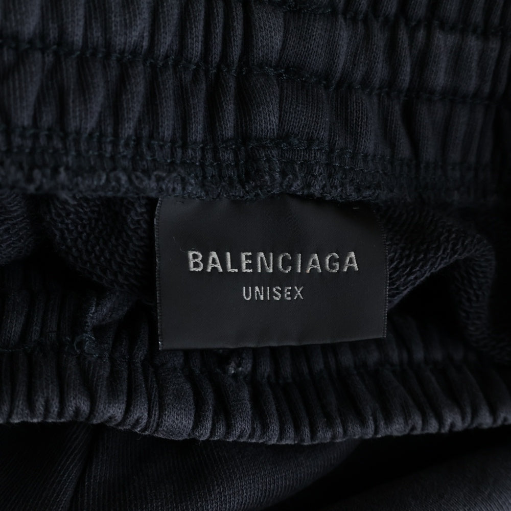 BALENCIAGA(バレンシアガ) 23AW OFFSHORE Offshore Baggy アートプリントスウェットバギーロングパンツ ブラック 771081 TPVM9