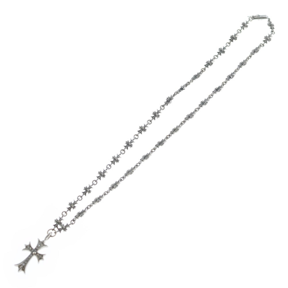 CHROME HEARTS クロムハーツ 18KWG TNY E 18CRS F P/DIA タイニーEファットクロス PAVEダイヤ ネックレス ホワイトゴールド CHROME HEARTS(クロムハーツ) 18KWG TNY E 18CRS F P/DIA タイニーE