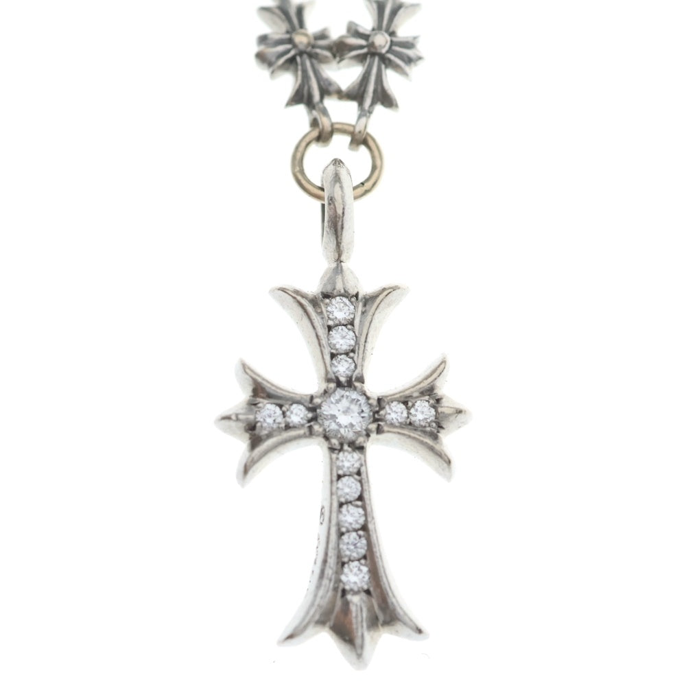 CHROME HEARTS(クロムハーツ) 18KWG TNY E 18CRS F P/DIA タイニーEファットクロス PAVEダイヤ ネックレス ホワイトゴールド