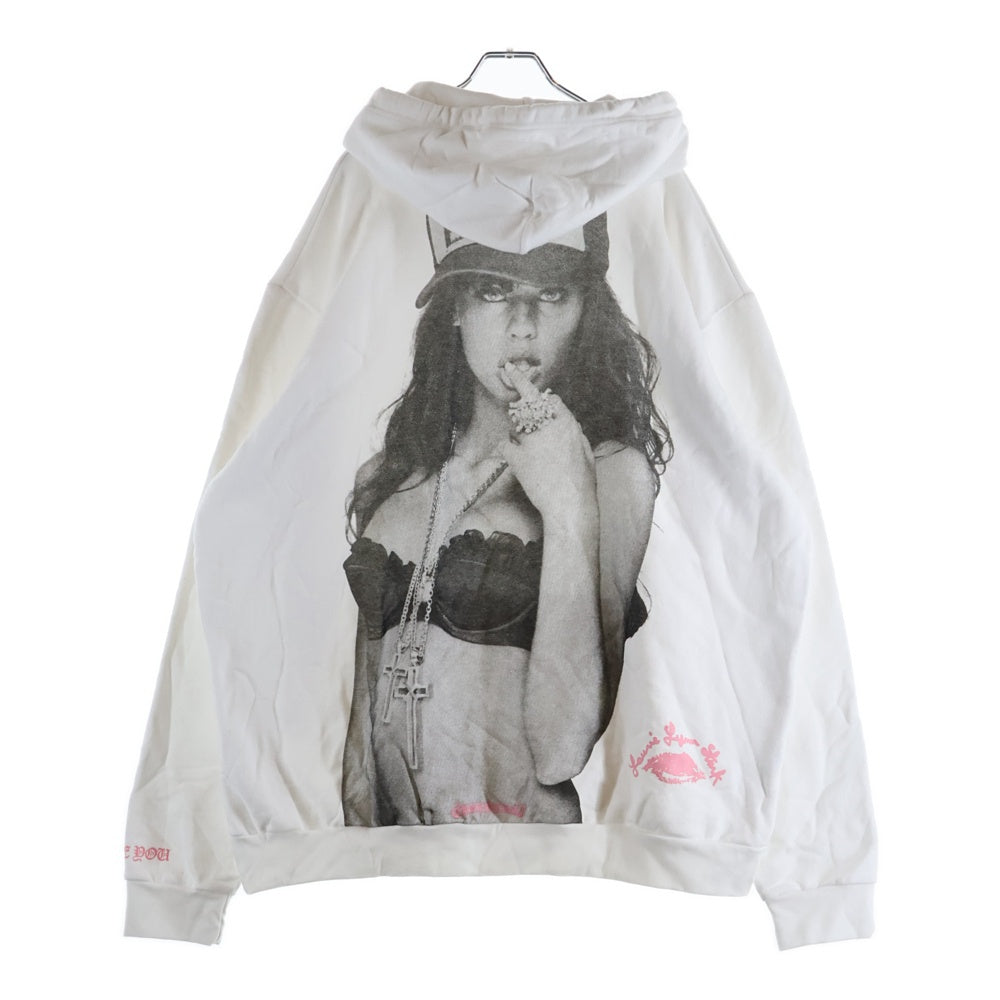 CHROME HEARTS(クロムハーツ) LAURIE LYNN STARK SWTSHRT PLVR ローリーリンスターク バックプリント プルオーバースウェットパーカー ホワイト