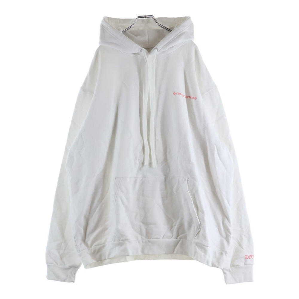 CHROME HEARTS(クロムハーツ) LAURIE LYNN STARK SWTSHRT PLVR ローリーリンスターク バックプリント プルオーバースウェットパーカー ホワイト