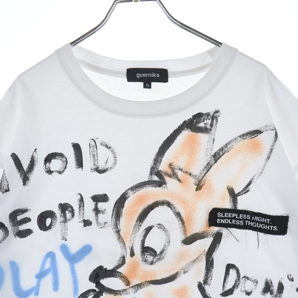 GUERNIKA(ゲルニカ) PAIN-T ペイント ロゴワッペン クルーネック半袖Tシャツ ホワイト