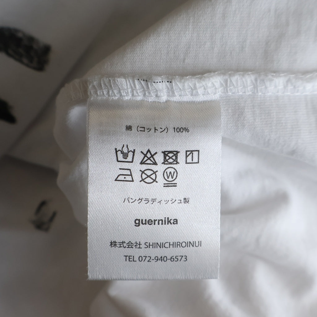GUERNIKA(ゲルニカ) PAIN-T ペイント ロゴワッペン クルーネック半袖Tシャツ ホワイト