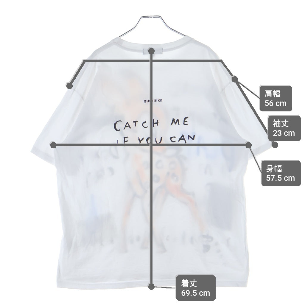 GUERNIKA(ゲルニカ) PAIN-T ペイント ロゴワッペン クルーネック半袖Tシャツ ホワイト