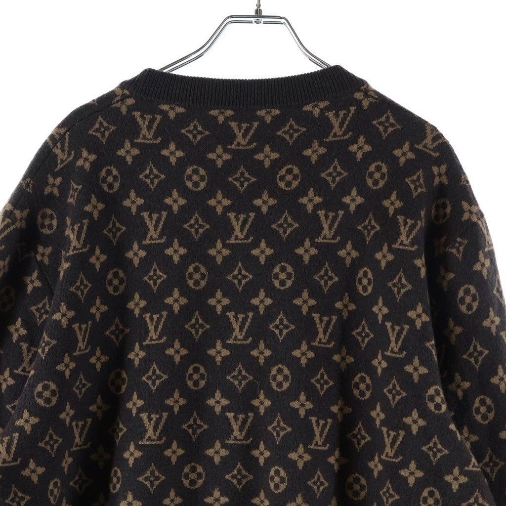 LOUIS VUITTON(ルイヴィトン) 23AW MONOGRAM KNIT RM232 ZLL HPN95W モノグラム総柄 クルーネックニットセーター ブラウン