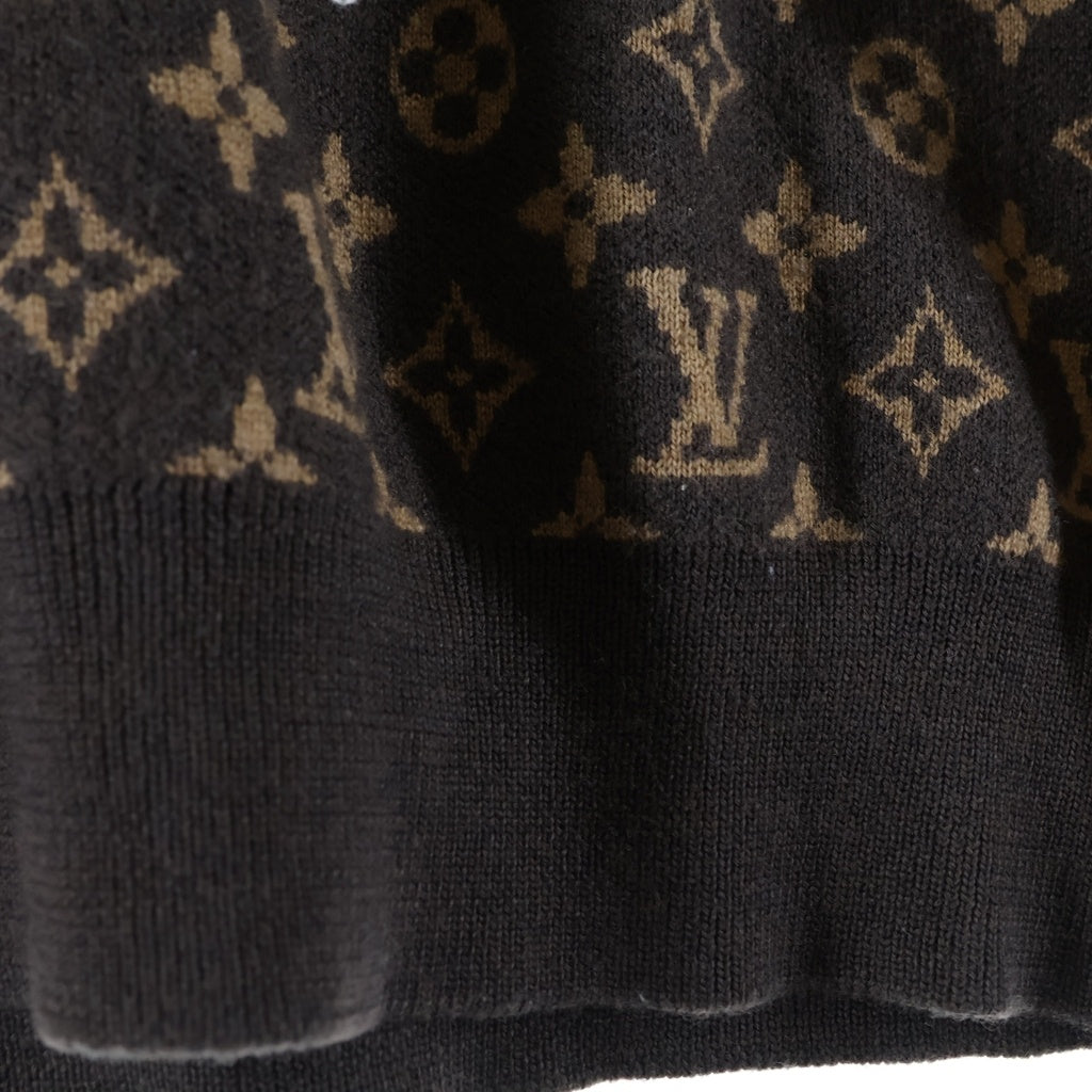 LOUIS VUITTON(ルイヴィトン) 23AW MONOGRAM KNIT RM232 ZLL HPN95W モノグラム総柄 クルーネックニットセーター ブラウン