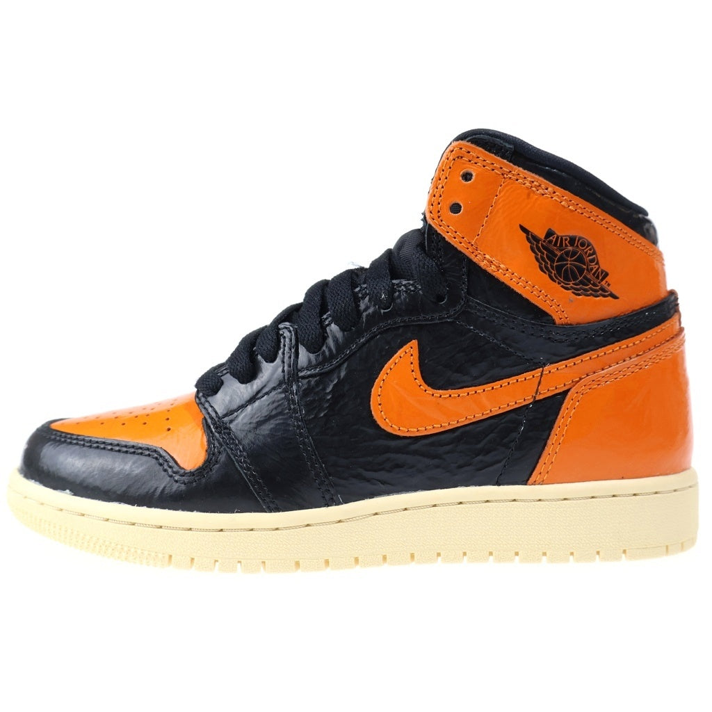 NIKE(ナイキ) GS AIR JORDAN 1 RETRO HIGH SHATTERED BACKBOARD 3.0 エアジョーダン1レトロハイ ハイカットスニーカー ブラック US4.5/23.5cm レディース 575441-028