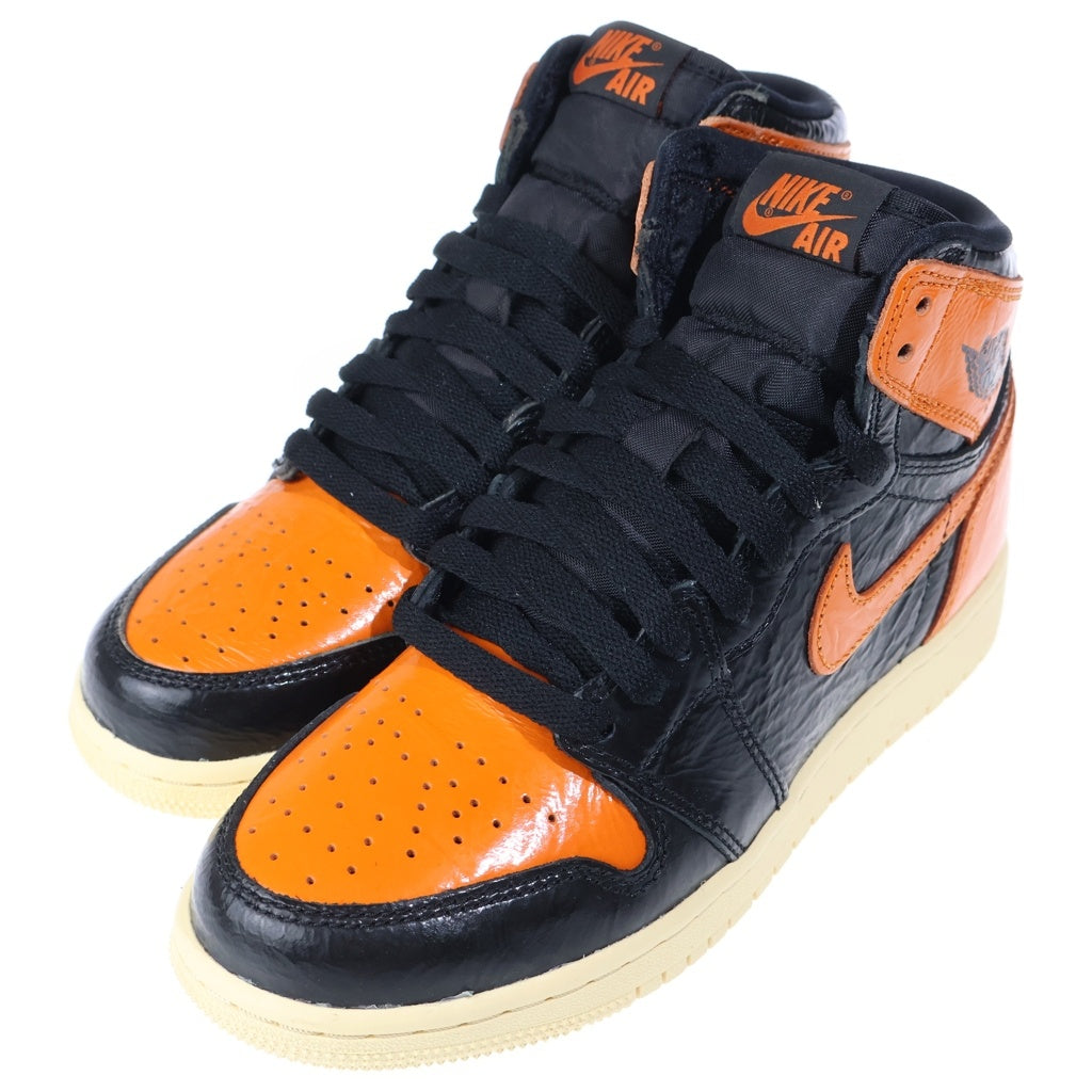 NIKE(ナイキ) GS AIR JORDAN 1 RETRO HIGH SHATTERED BACKBOARD 3.0 エアジョーダン1レトロハイ ハイカットスニーカー ブラック US4.5/23.5cm レディース 575441-028