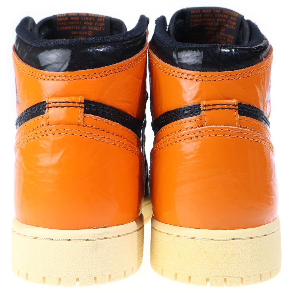 NIKE(ナイキ) GS AIR JORDAN 1 RETRO HIGH SHATTERED BACKBOARD 3.0 エアジョーダン1レトロハイ ハイカットスニーカー ブラック US4.5/23.5cm レディース 575441-028