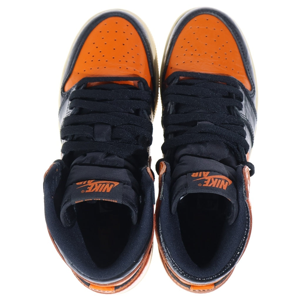 NIKE(ナイキ) GS AIR JORDAN 1 RETRO HIGH SHATTERED BACKBOARD 3.0 エアジョーダン1レトロハイ ハイカットスニーカー ブラック US4.5/23.5cm レディース 575441-028