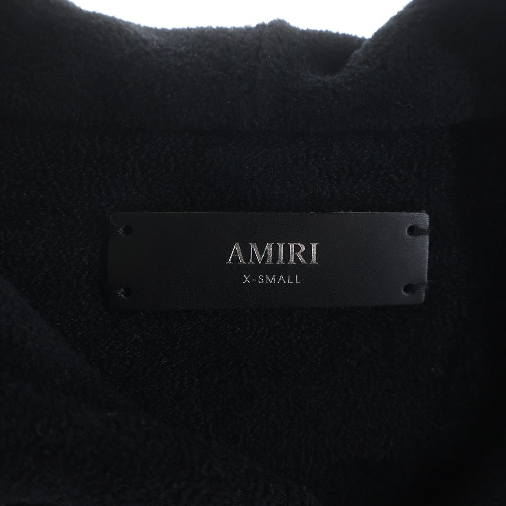 AMIRI(アミリ) CLUB AMIRI HOODIE クラブ アミリ ジップアップフーディー パーカー ブラック AWKNHD1010 レディース