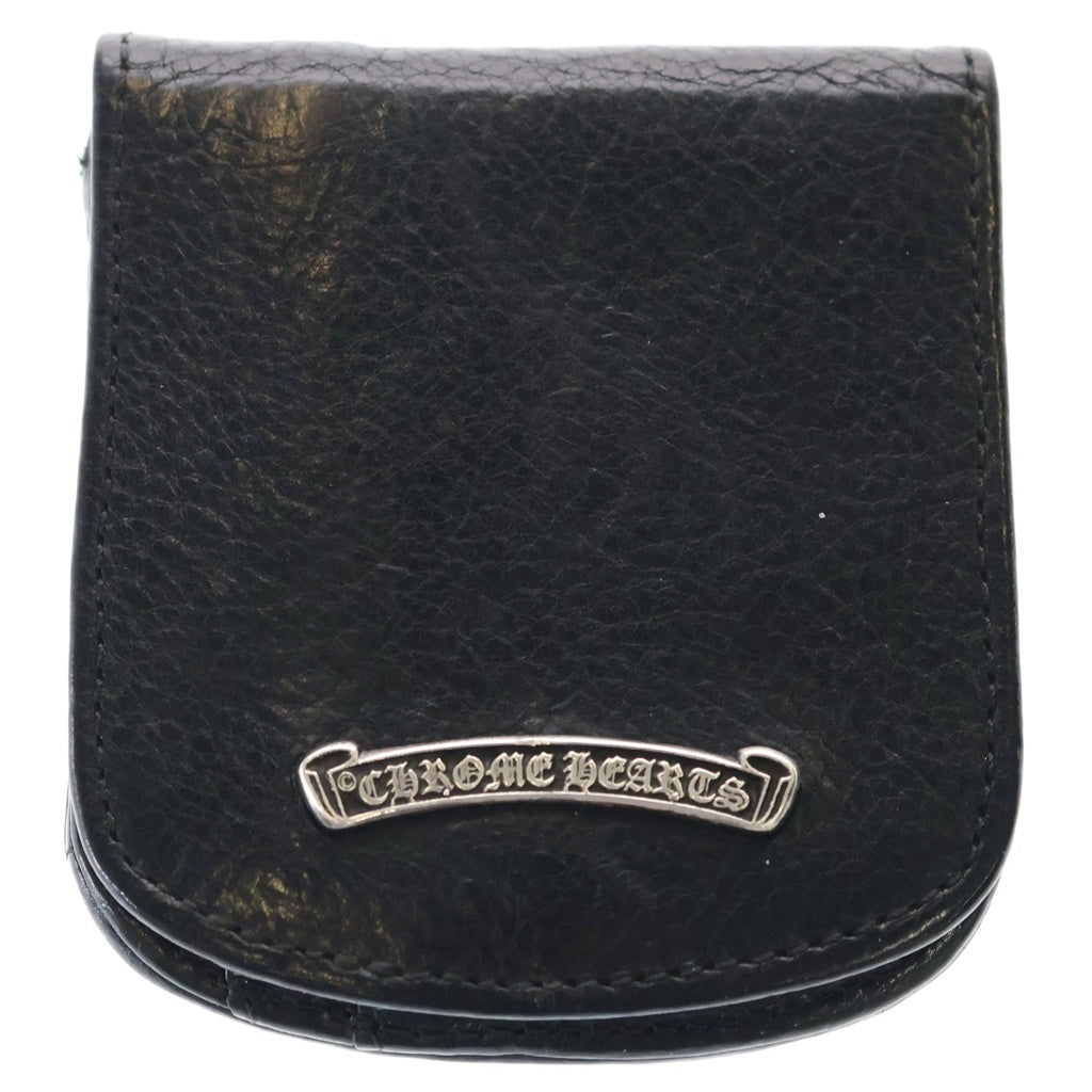 CHROME HEARTS(クロムハーツ) TAXI タクシー スクロールラベル レザーコインケース ウォレット ブラック