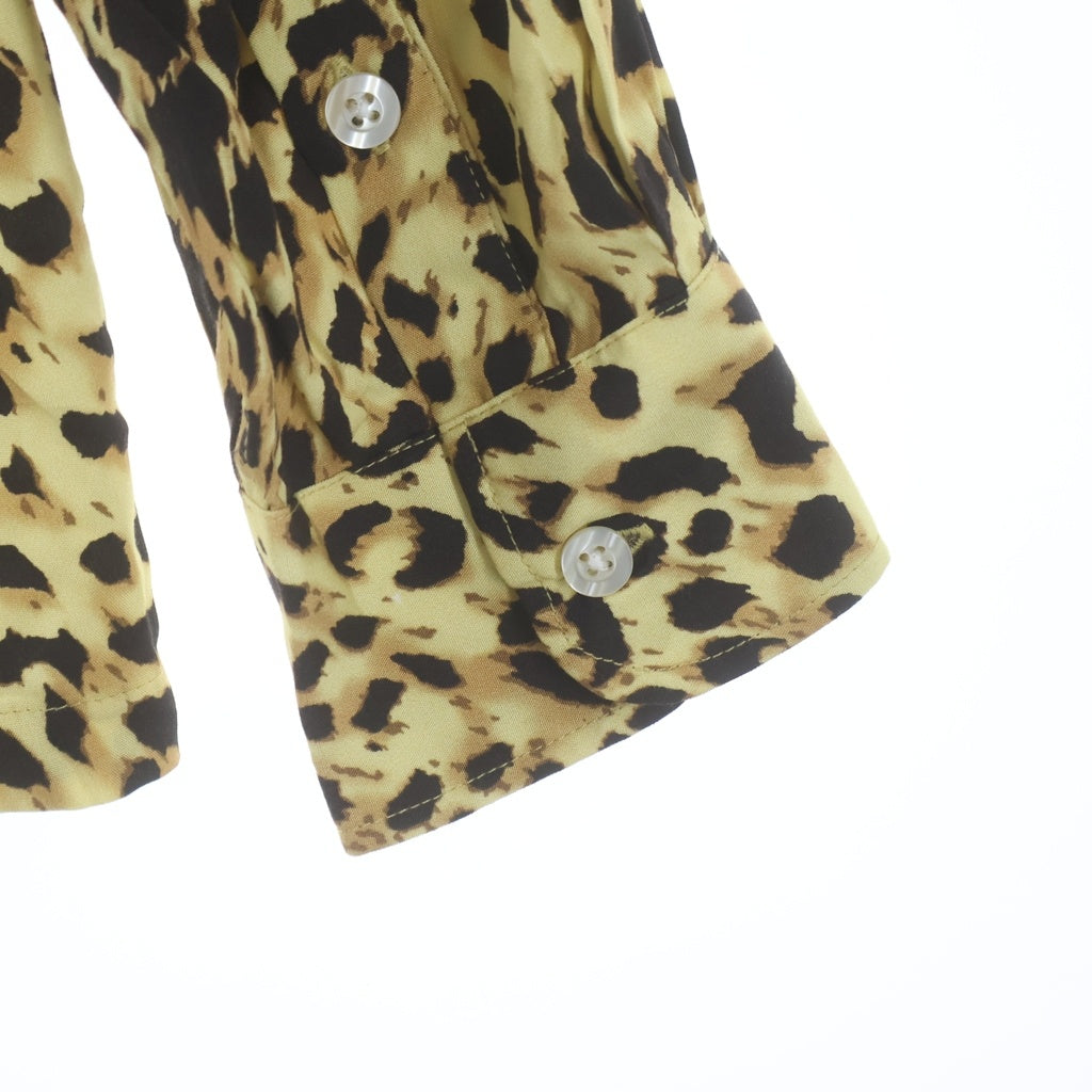 WACKO MARIA(ワコマリア) ×CARHARTT WIP レオパード柄 長袖レーヨンシャツ イエロー