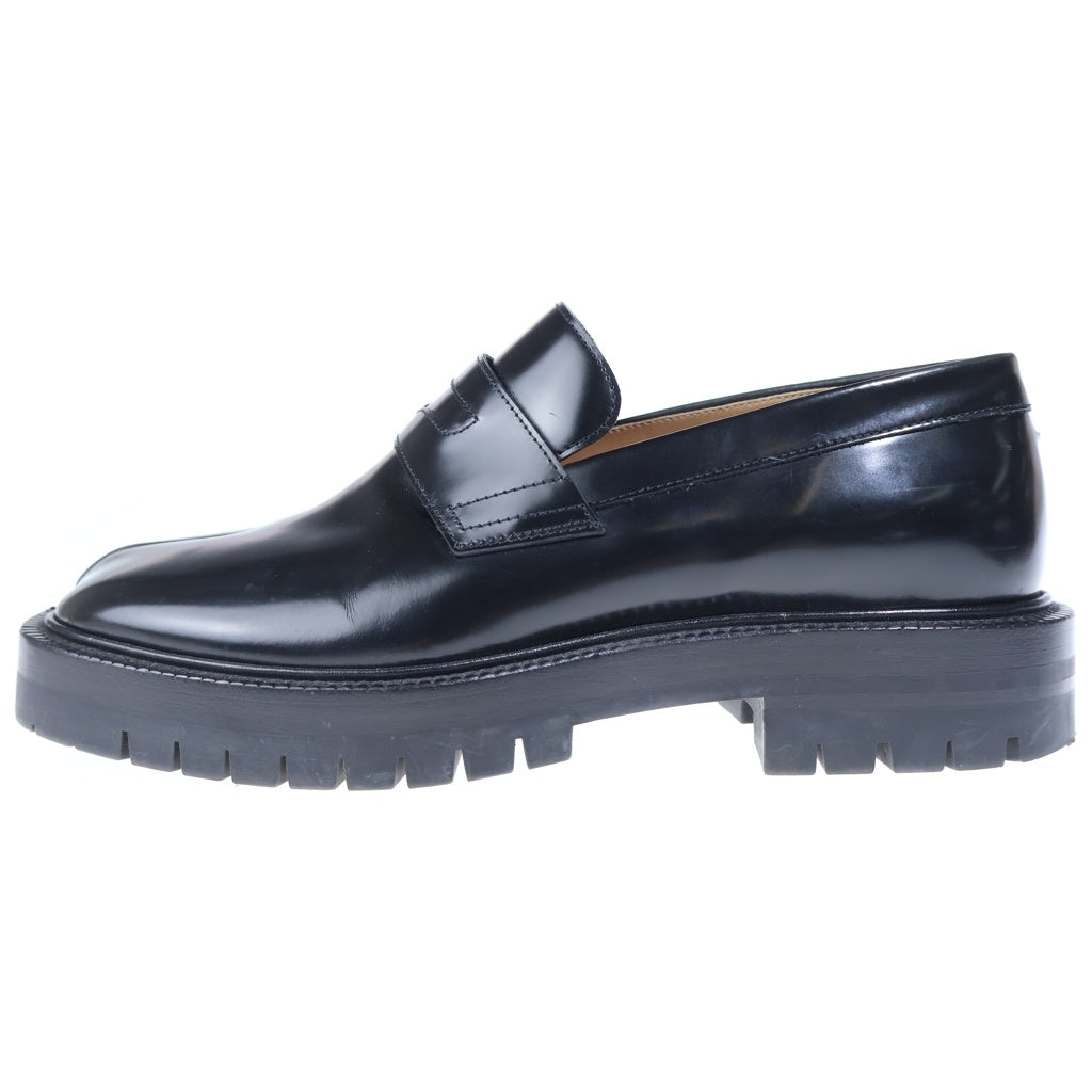 Maison Margiela(メゾンマルジェラ) 足袋 タビ レザーローファー レザークリートソール ブラック